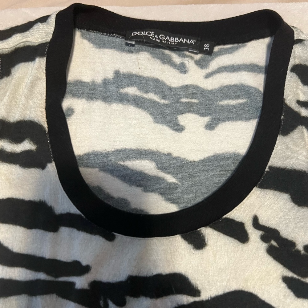 Dolce & Gabbana Zebra Print Tank Top